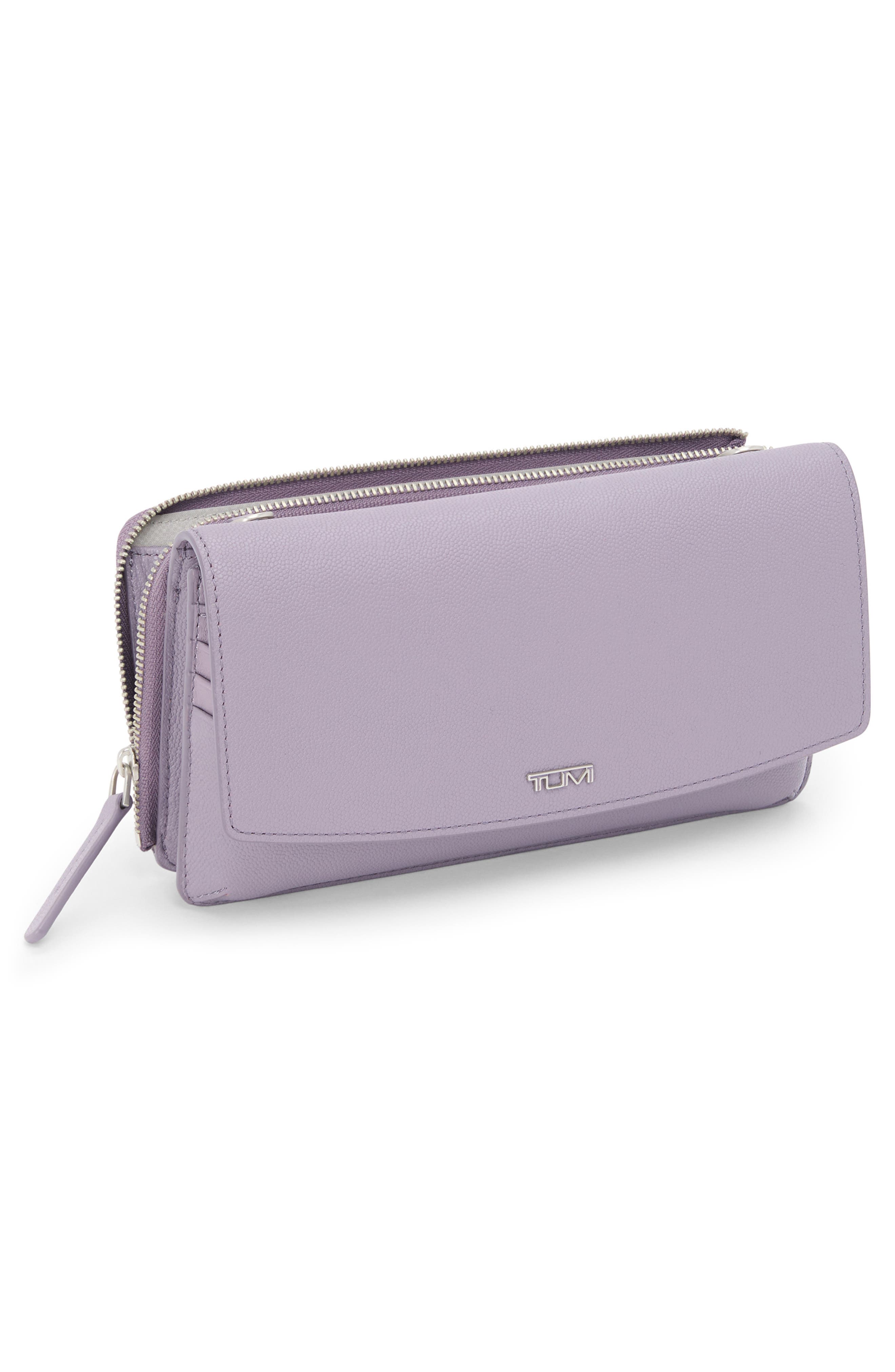 TUMI Leather Crossbody Wallet, Alternate, color, 