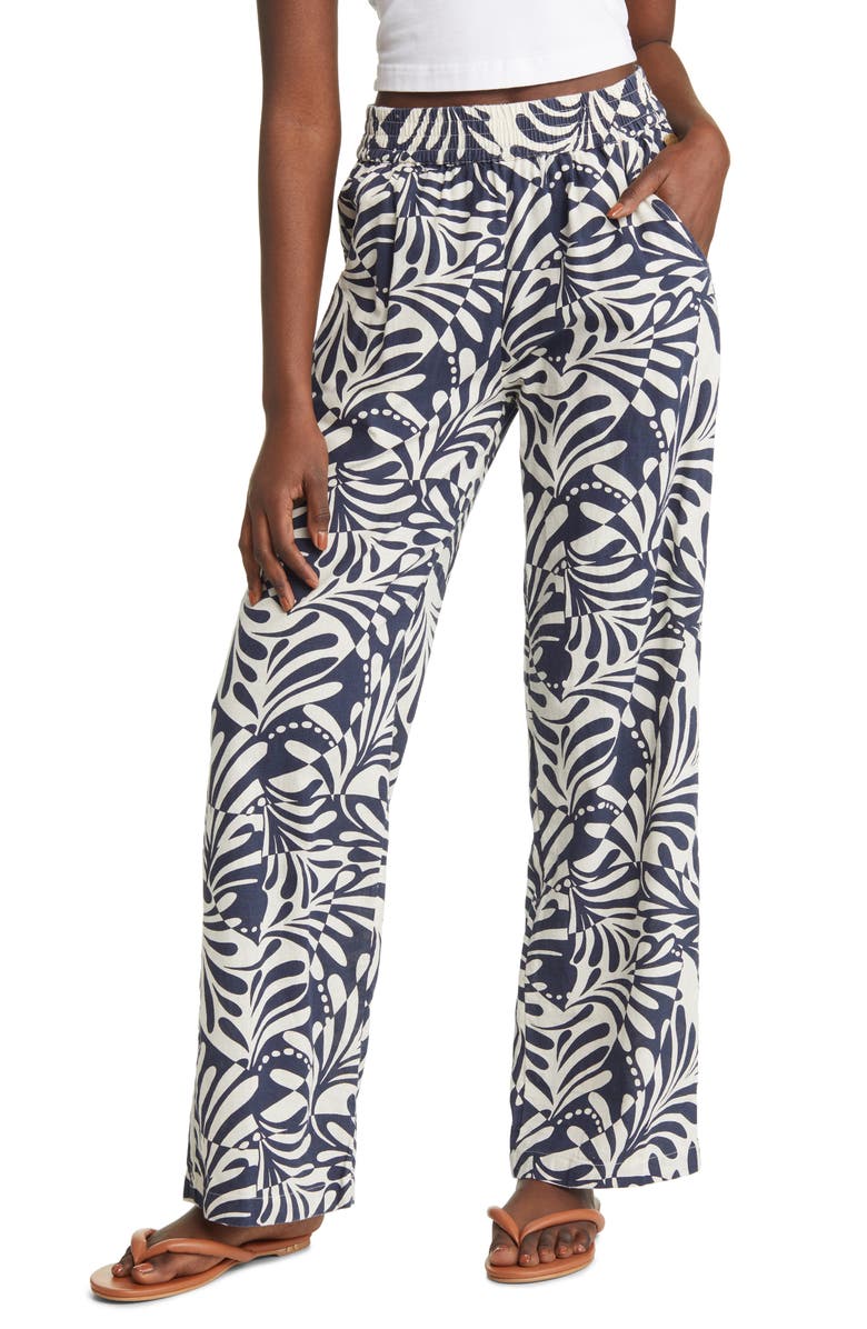 Rip Curl Afterglow Wide Leg Cotton Pants, Main, color, 