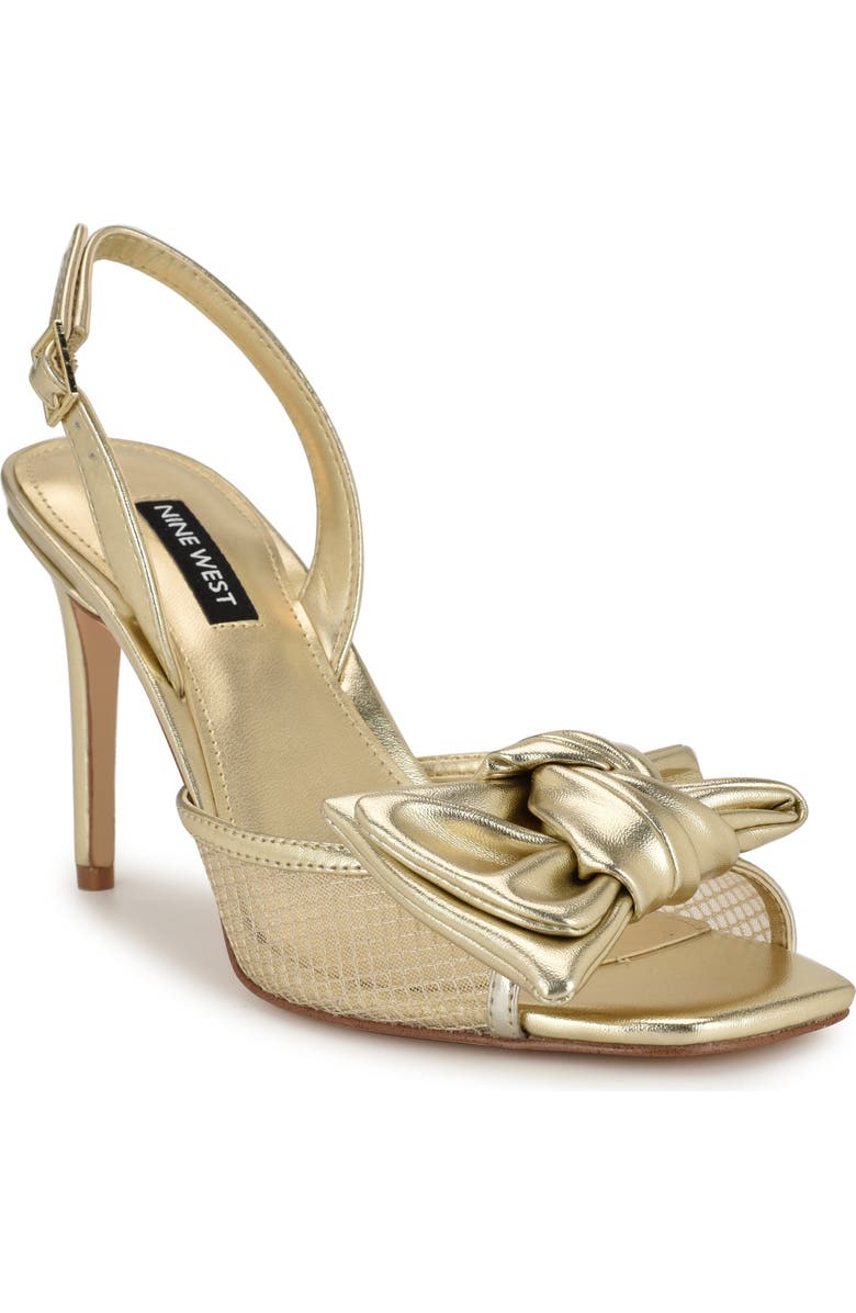 Nine West Gergia Slingback Sandal, Main, color, Gold