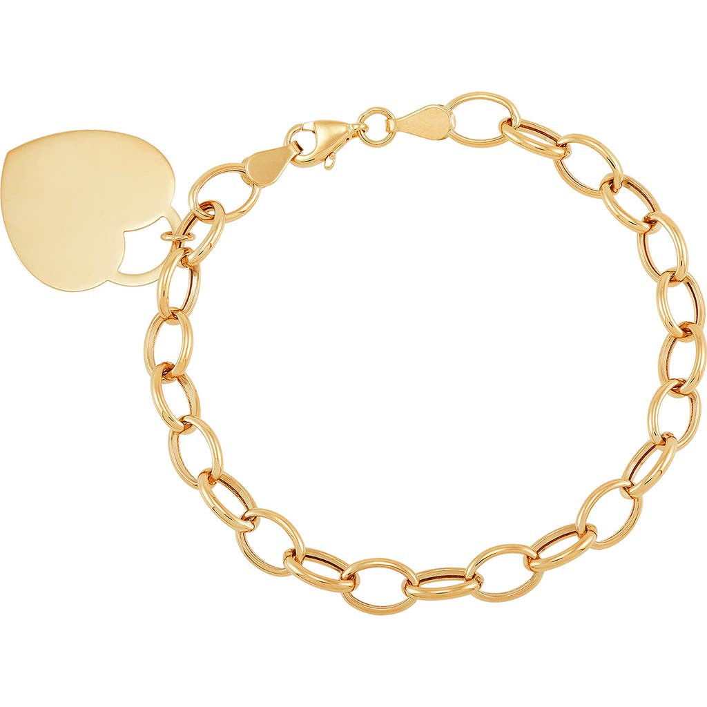 Frankie & Zoe Heart Charm Bracelet In Gold