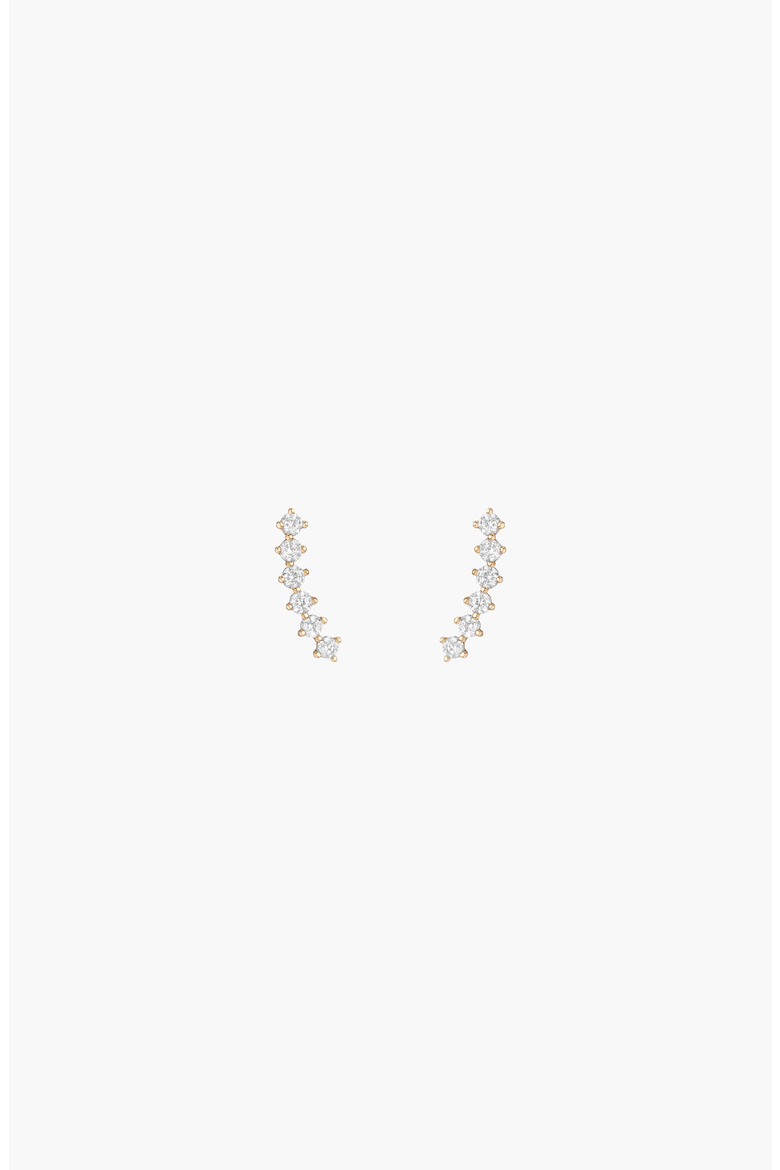 Lab Grown Sapphire Climber Flatback Earring, Main, color, Yellow Gold Vermeil
