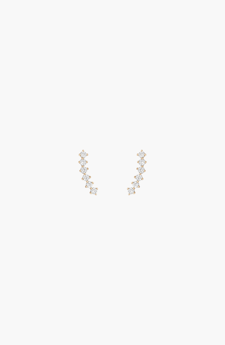 Aurate New York Lab Grown Sapphire Climber Flatback Earring, Main, color, Yellow