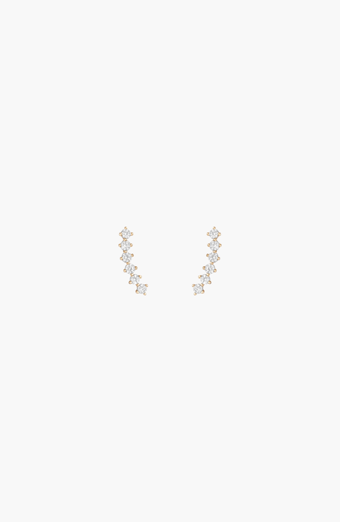 Lab Grown Sapphire Climber Flatback Earring