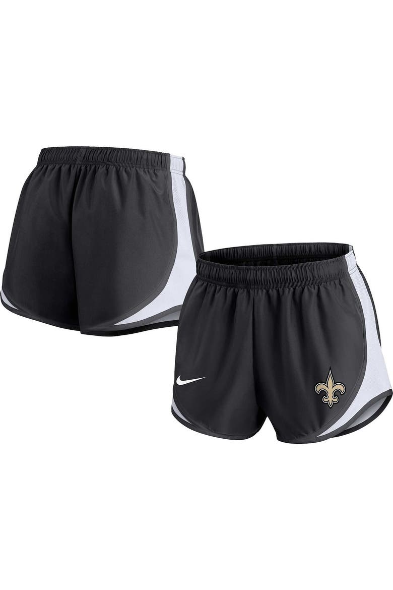 Women's Nike Black New Orleans Saints Plus Size Tempo Shorts, Main, color, Black
