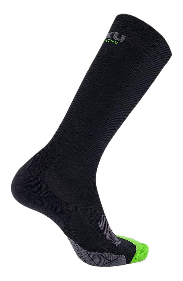 2XU Recovery FIR Compression Socks, Alternate, color, Black/Grey
