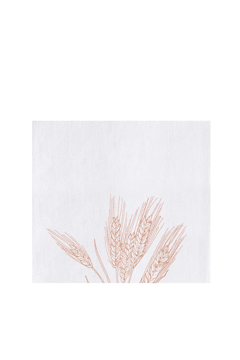 Autumn Fields Wheat Embroidered Cotton Flour Sack Dishtowel, Alternate, color, Yellow