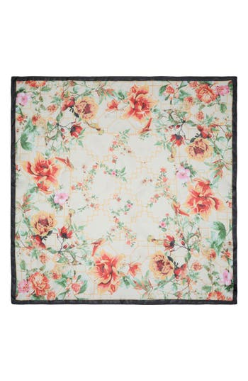 Vince Camuto Botanical Satin Square Scarf In Multi