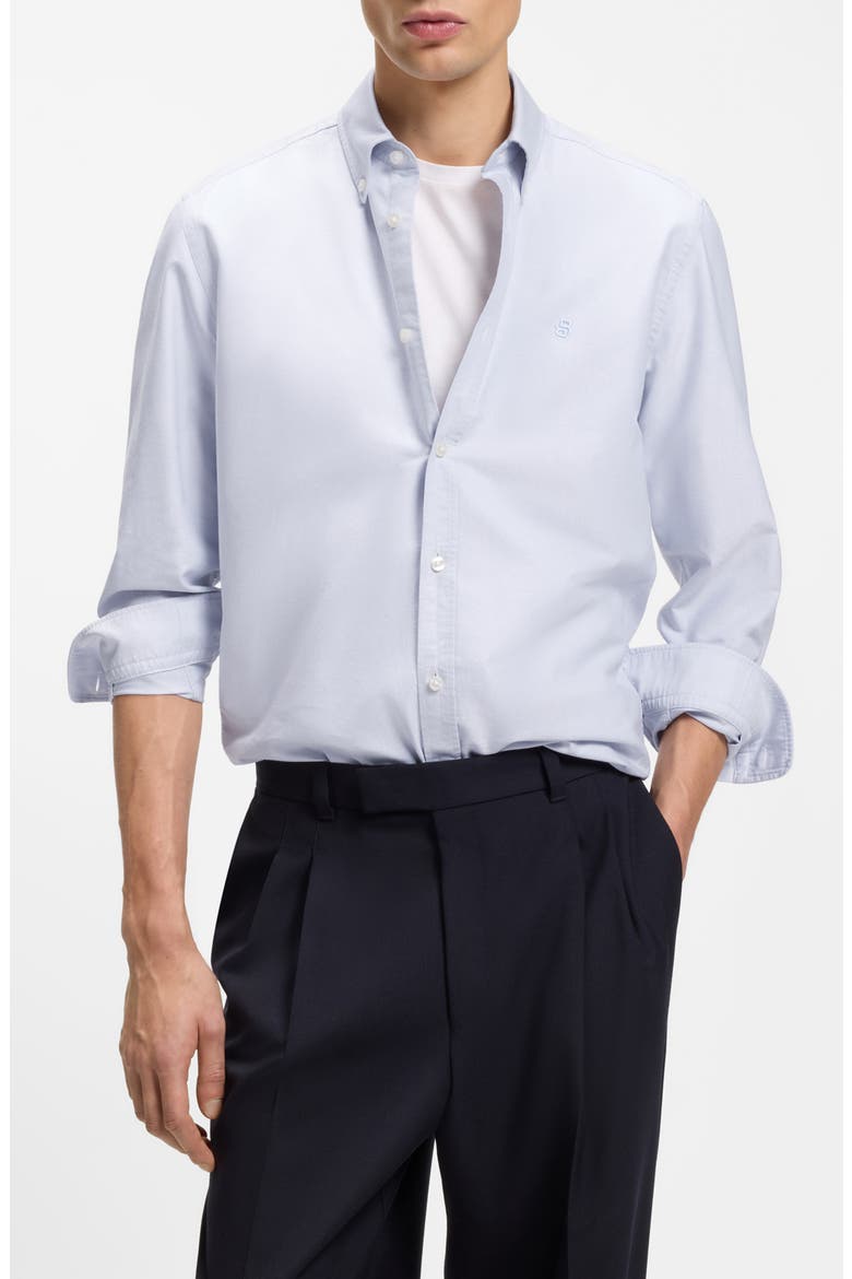 Liam Cotton Button-Up Shirt, Main, color, LIGHT/ PASTEL PURPLE