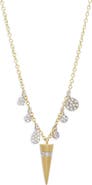 Meira T 14k Gold Diamond Spike Charm Necklace