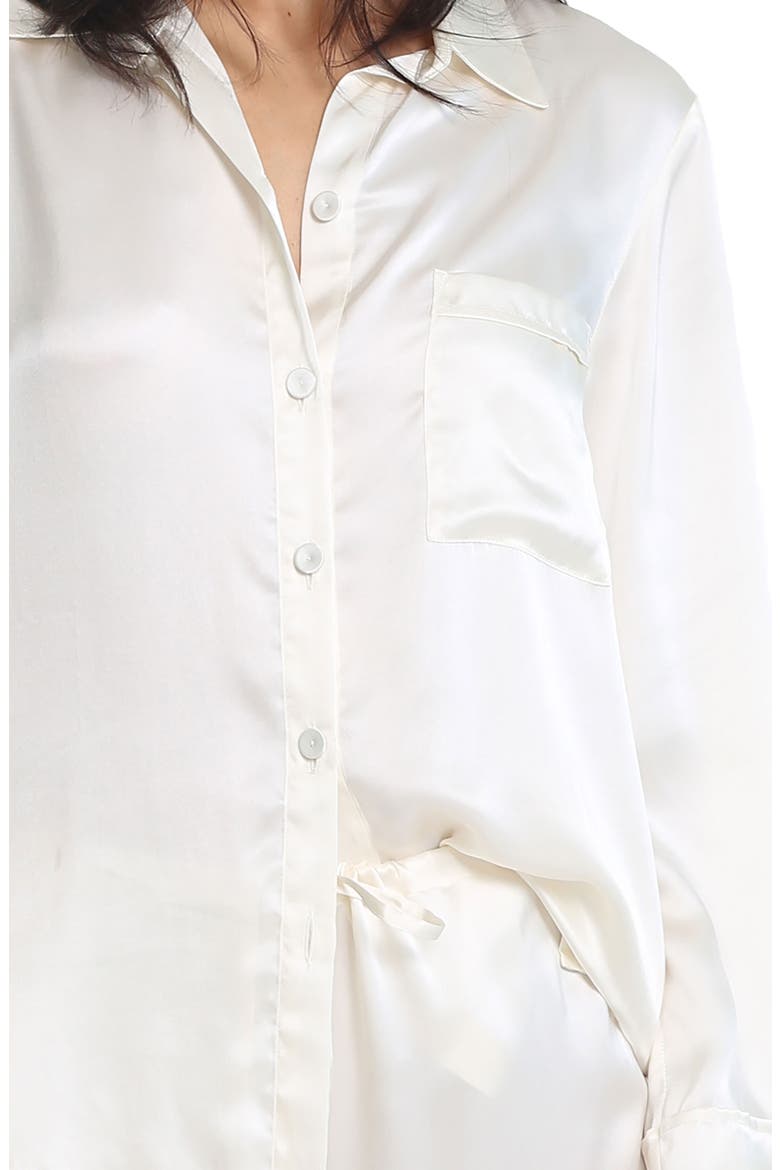 Silk Pajamas, Alternate, color, ECRU
