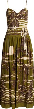Julia Jordan Floral Embroidery Sleeveless Midi Dress