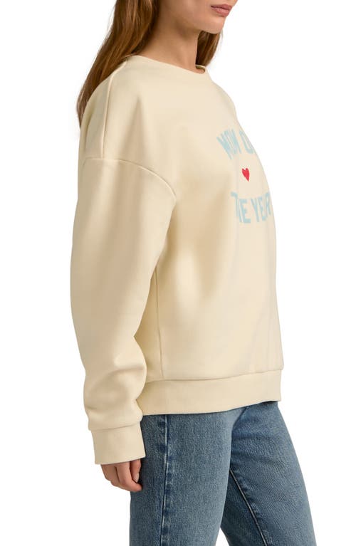 Favorite Daughter Mom Of The Year Cotton Sweatshirt In Neutral