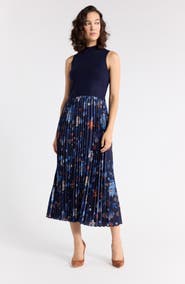 1901 Mixed Media Midi Dress