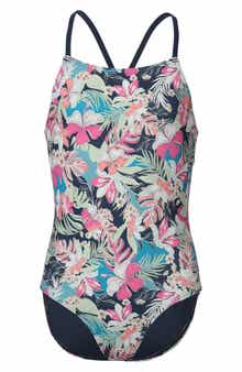 Roxy Kids' Moody Tropical One-Piece Swimsuit
