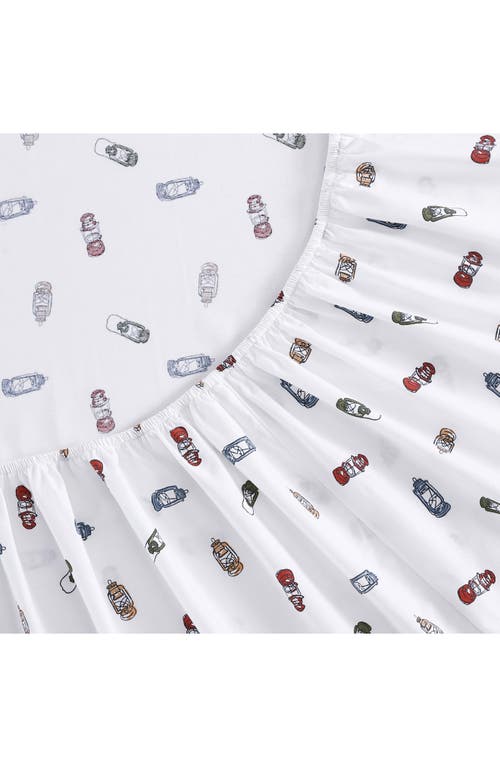Eddie Bauer Explore Lantern Twin Cotton Percale Sheet Set In White