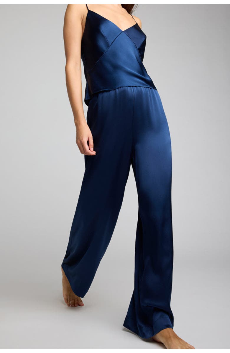 Negative Underwear Eclipse Washable Silk Track Pant, Alternate, color, Navy