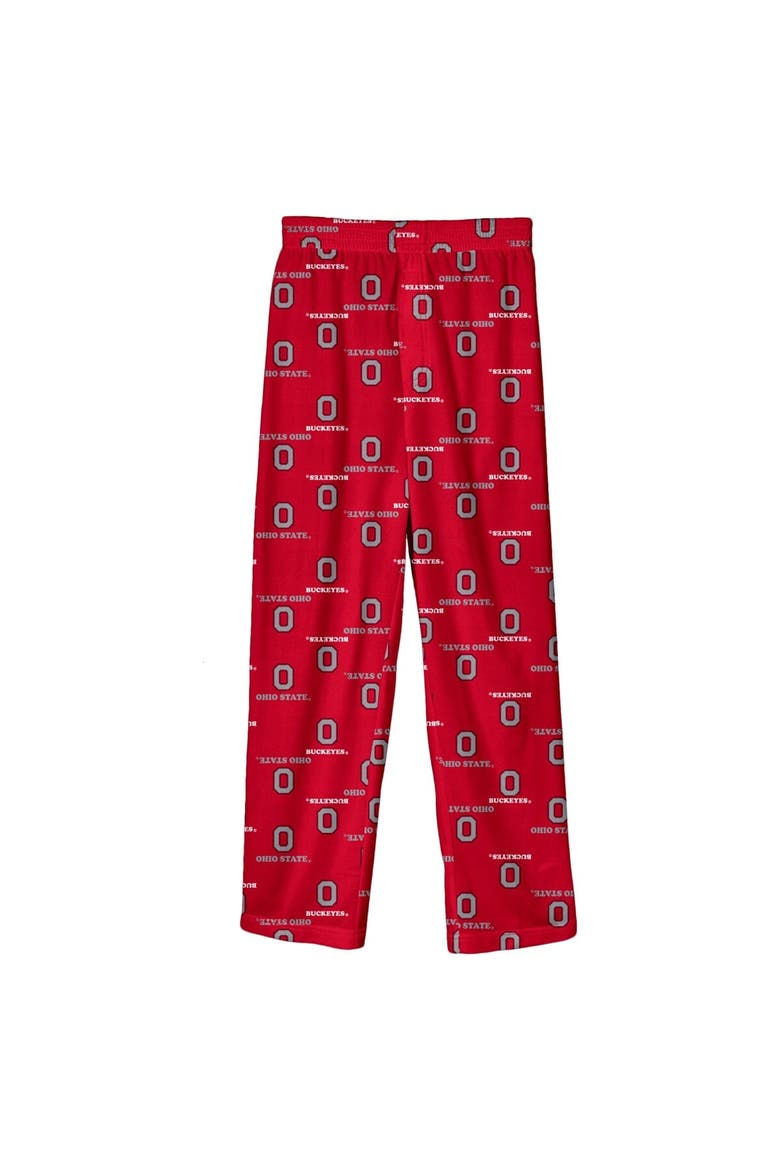 Youth Outerstuff Scarlet Ohio State Buckeyes All-Over Team Logo Pants, Main, color, Scarlet