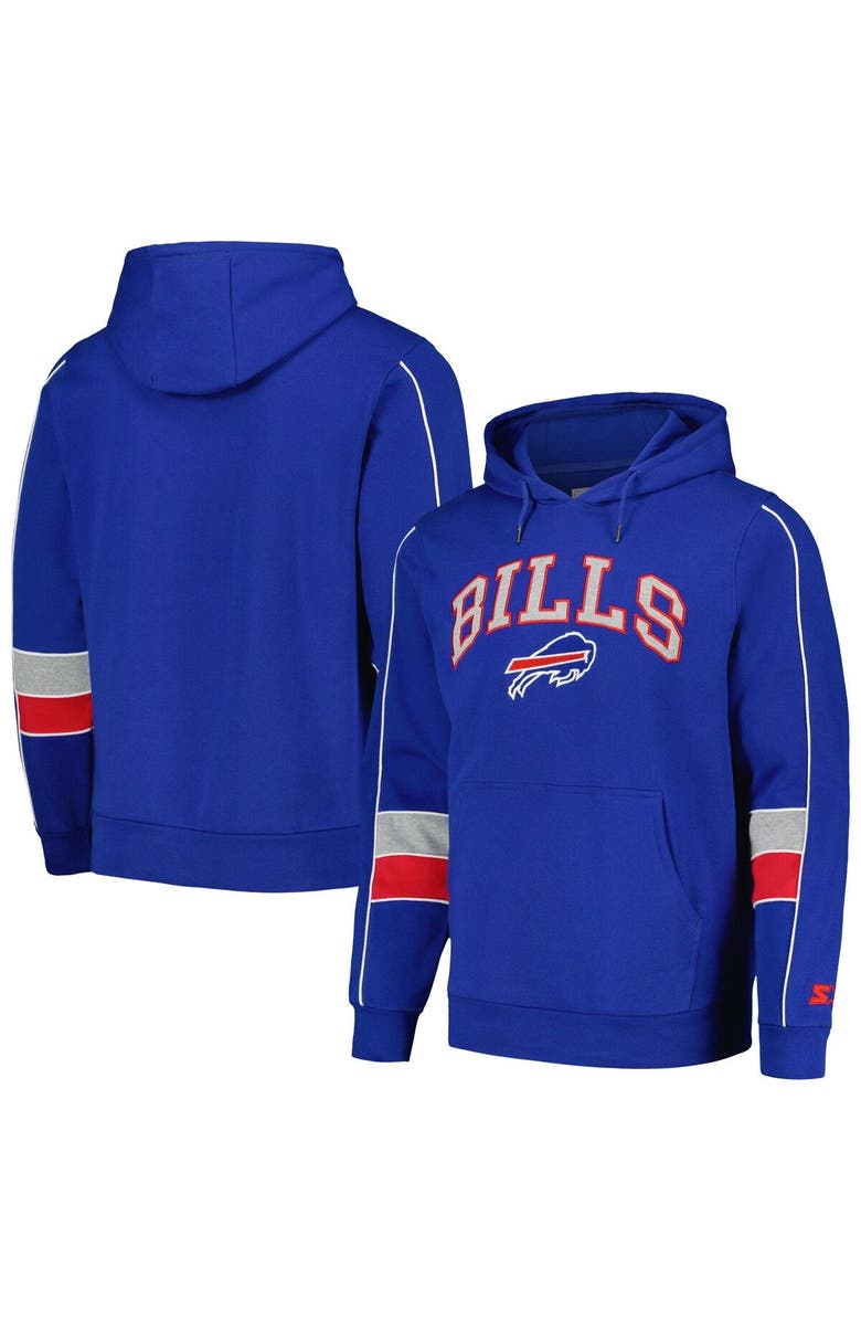 STARTER Men's Starter Royal Buffalo Bills Captain Pullover Hoodie, Main, color, 