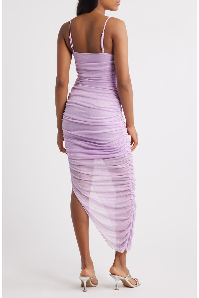 Glitter Matte Ruched Jersey Dress, Alternate, color, LILAC