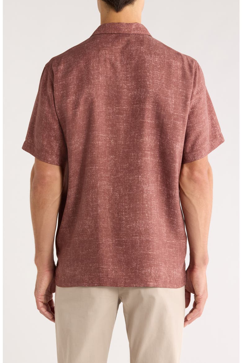Desert Palms Silk Camp Shirt, Alternate, color, SPICED CLOVE