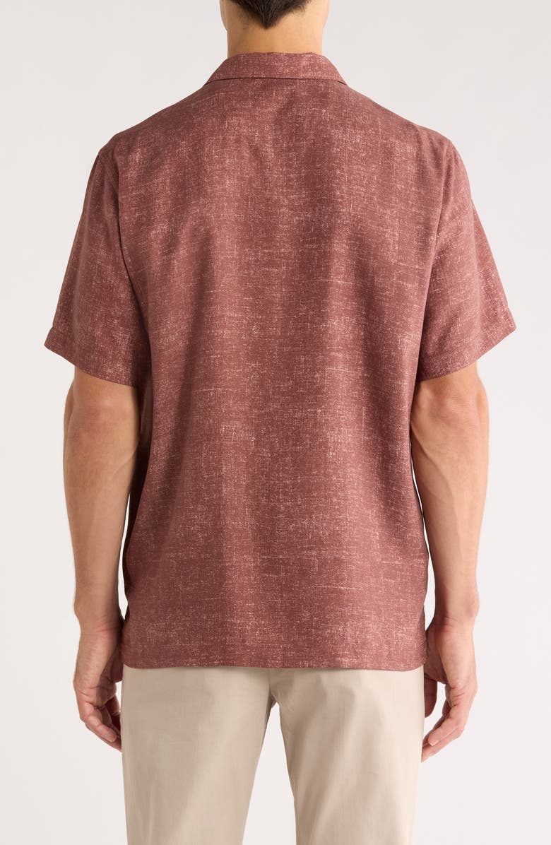 Tommy Bahama Desert Palms Silk Camp Shirt, Alternate, color, Spiced Clove