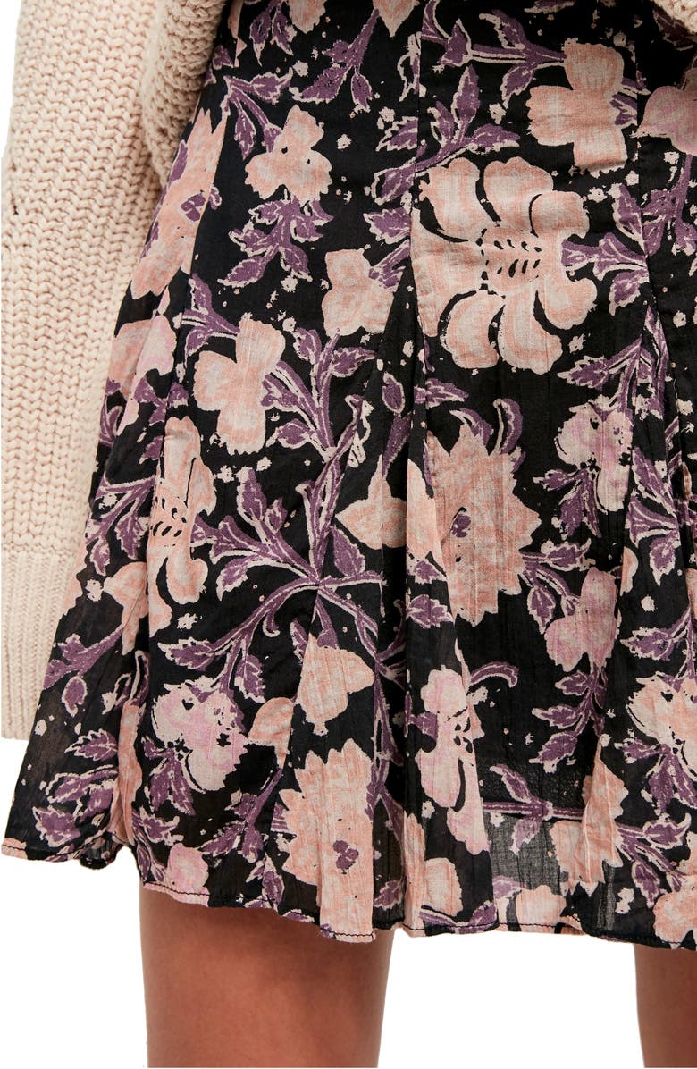 Free People End of the Island Godet Miniskirt, Alternate, color, 