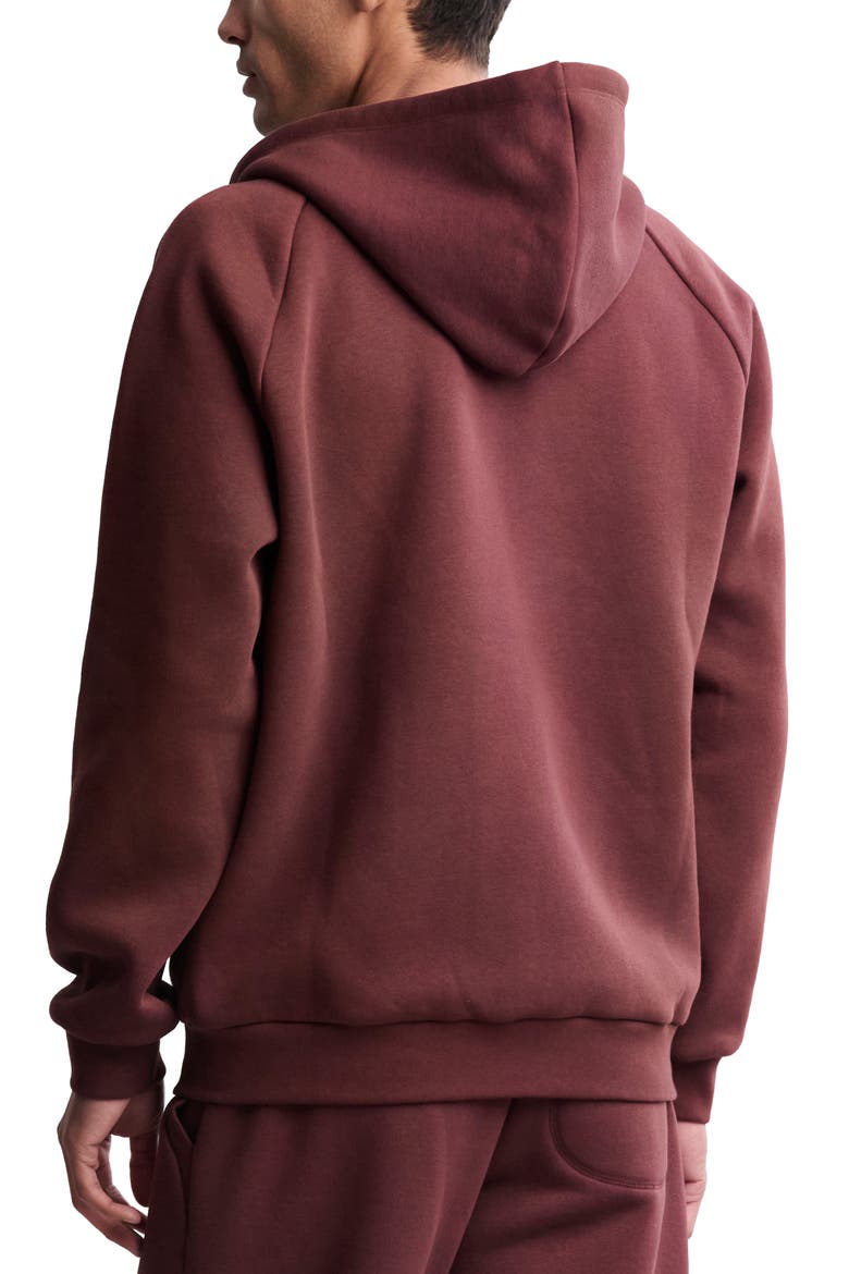 Fleece Zip Hoodie, Alternate, color, DEEP AUBERGINE