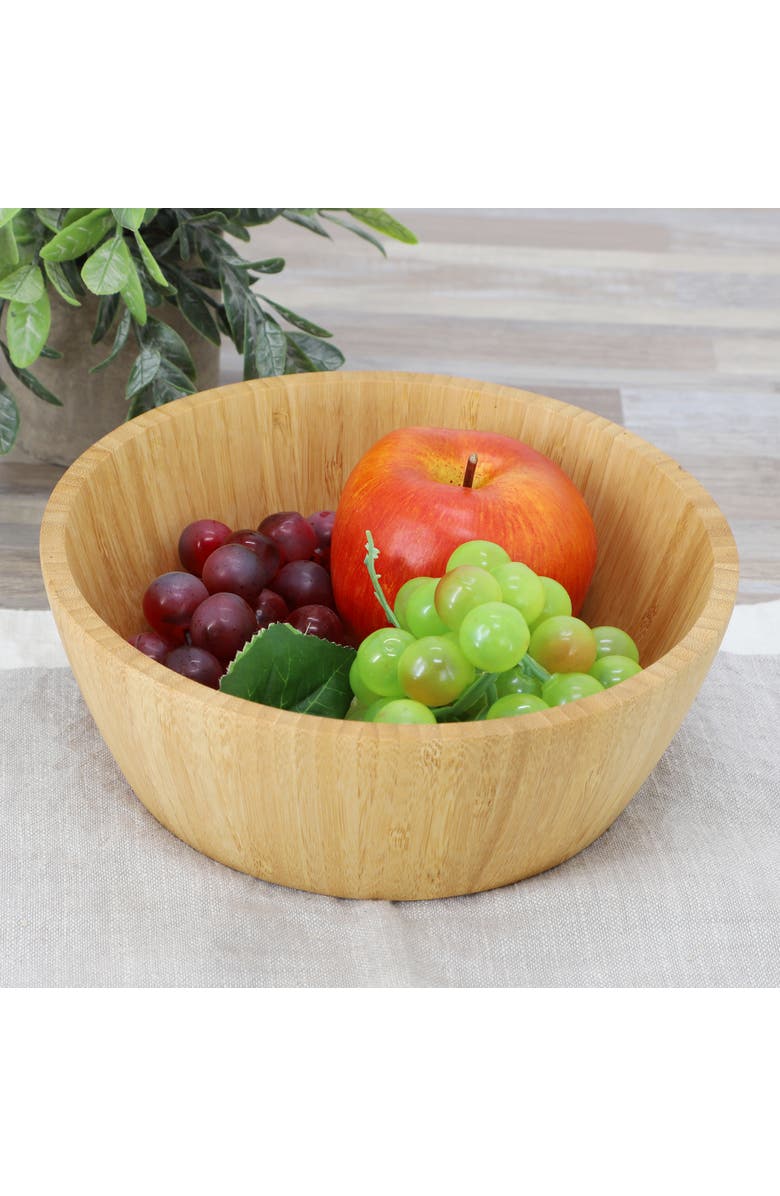 Megachef 4 Piece 8 Inch Wood Salad Bowl Set, Alternate, color, Bamboo