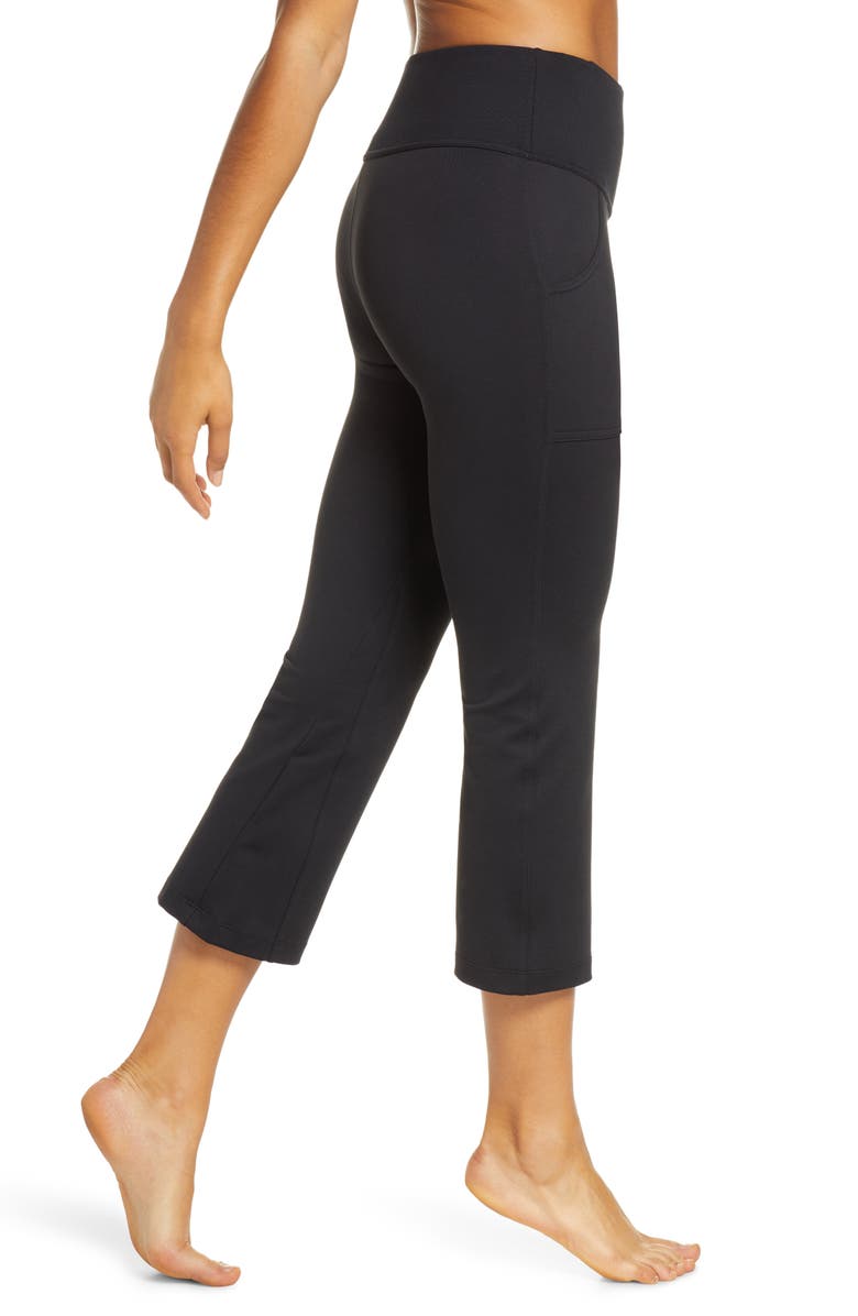 Zella Live In High Waist Crop Kick Flare Leggings, Alternate, color,