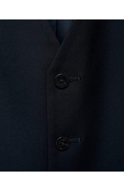 Mango Paris Superslim Fit Stretch Suit Vest In Blue