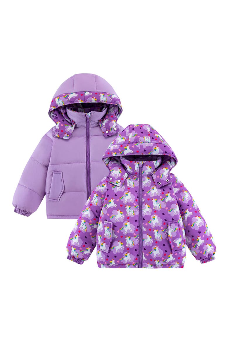 Kids' Charlie Puffer Jacket, Alternate, color, FLYING UNICORN