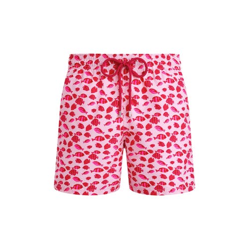 Vilebrequin Moorea Printed 5.5 Swim Trunks In Pivoine