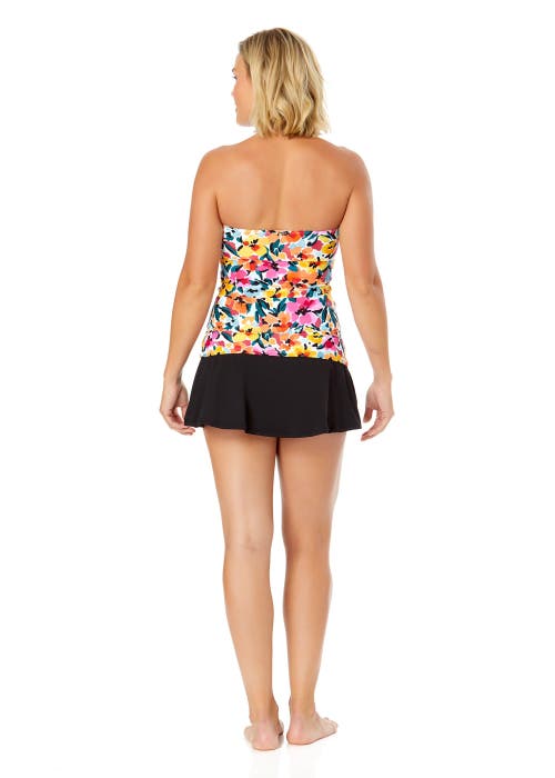 ANNE COLE TIGER DANCE TWIST FRONT BANDEAUKINI SWIM TOP