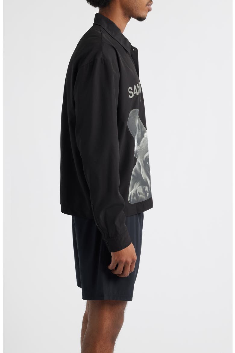 My Dawg Button-Up Long Sleeve Shirt, Alternate, color, BLACK