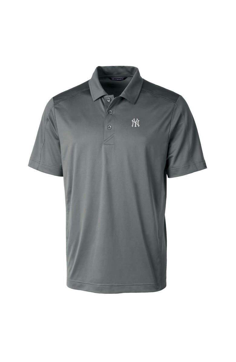 Cutter & Buck Men's Cutter & Buck Steel New York Yankees Prospect Textured Stretch Big & Tall Polo, Alternate, color, Steel