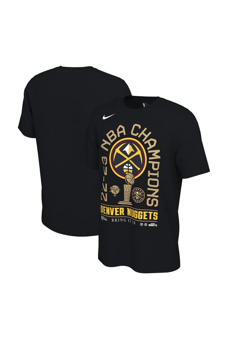 Men's Nike Black Denver Nuggets 2023 NBA Finals Champions Locker Room T-Shirt, Alternate, color, Black