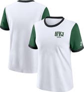 Nike Women's Nike White New York Jets Rewind Ringer Tri-Blend T-Shirt