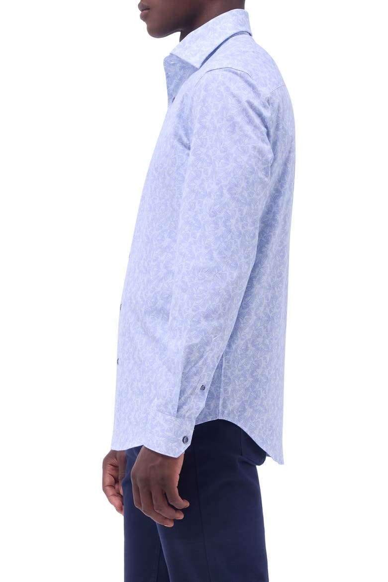 Devon OoohCotton® Floral Button-Up Shirt, Alternate, color, AIR BLUE