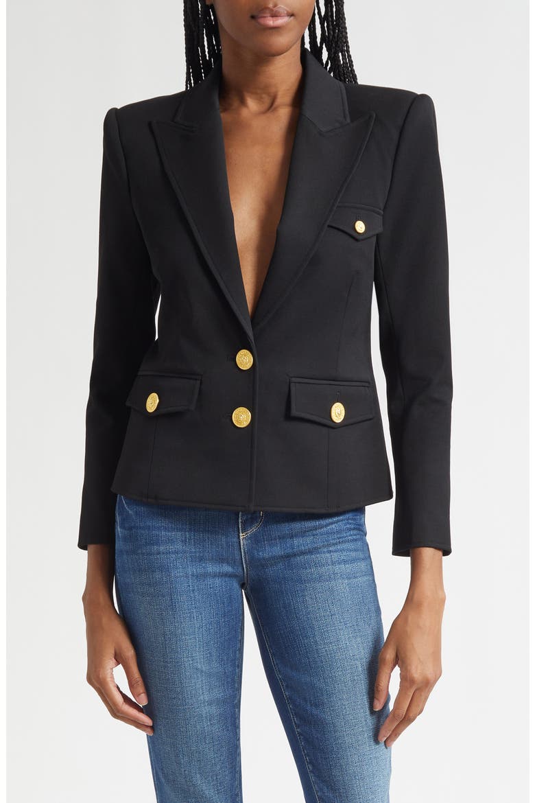 Wylla Structured Blazer, Main, color, BLACK
