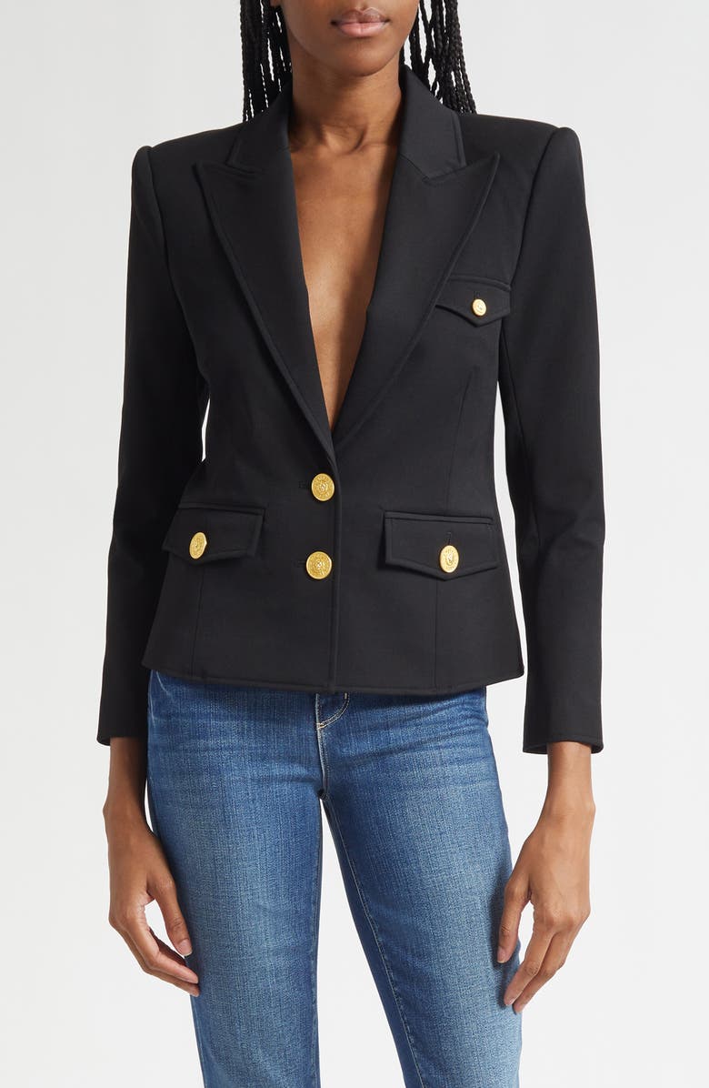 L'AGENCE Wylla Structured Blazer, Main, color, Black