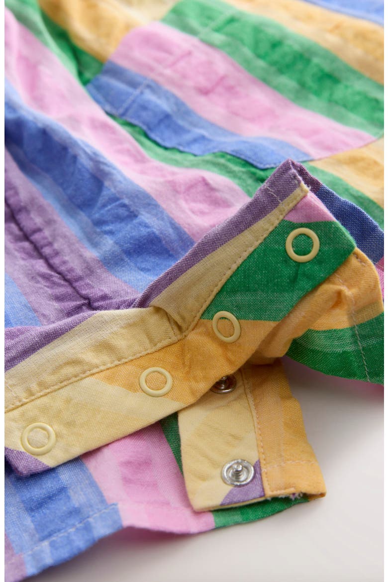 Kids' Rainbow Cotton Romper, Alternate, color, BLUE MULTI