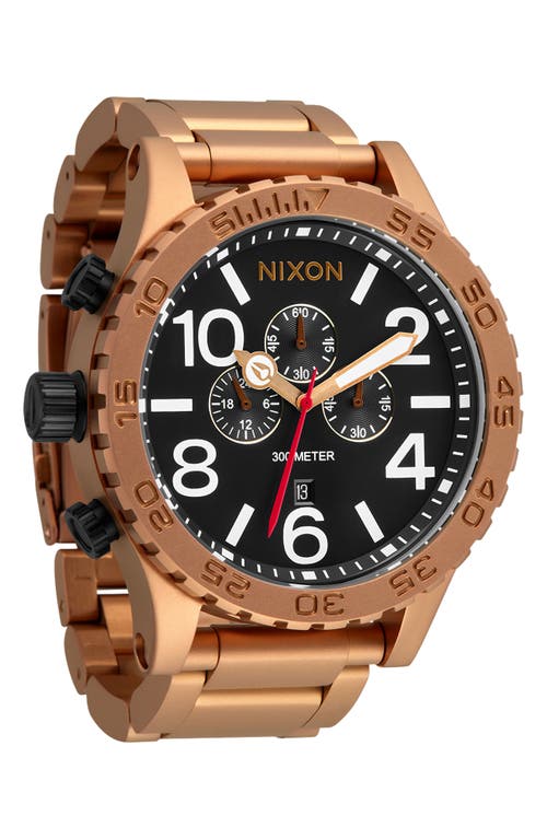 Nixon 51-30 Chronograph Bracelet Watch, 51mm In Gold