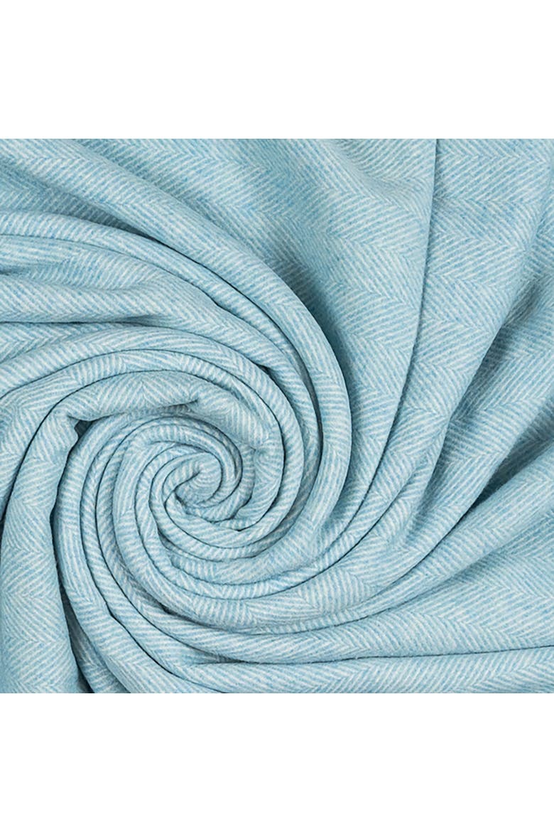Southampton Home Merino Wool Herringbone Throw, Alternate, color, Sky Blue