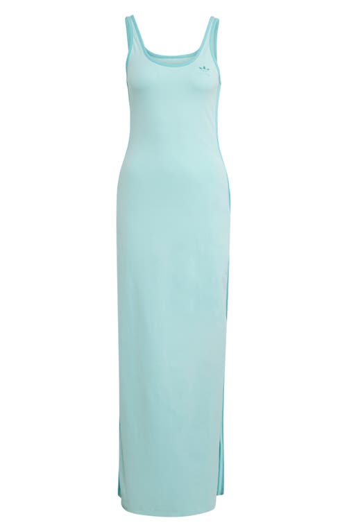 Adidas Originals Womens Adidas 3 Stripe Tank Dress In Semi Flash Aqua