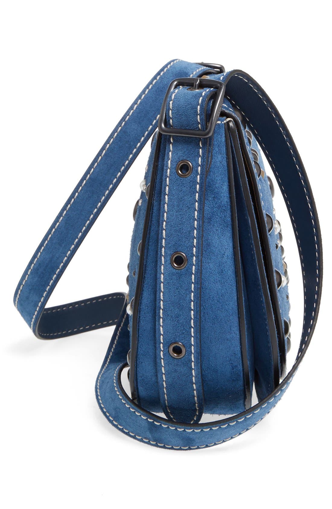 COACH 1941 '23' Suede Saddle Bag, Alternate, color, 