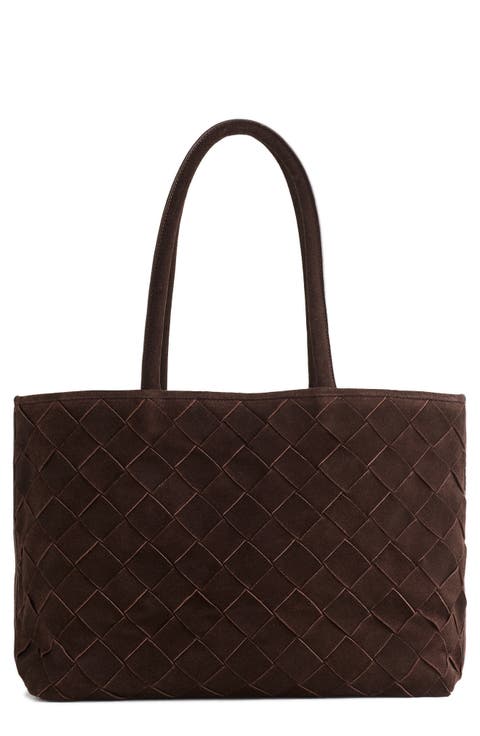 The Signature Woven Suede Tote