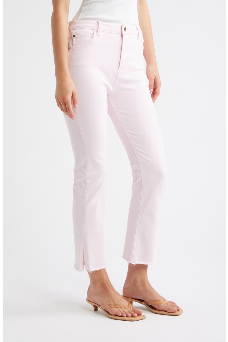 Raw Hem Flare Leg Jeans, Alternate, color, CHERRY BLOSSOM