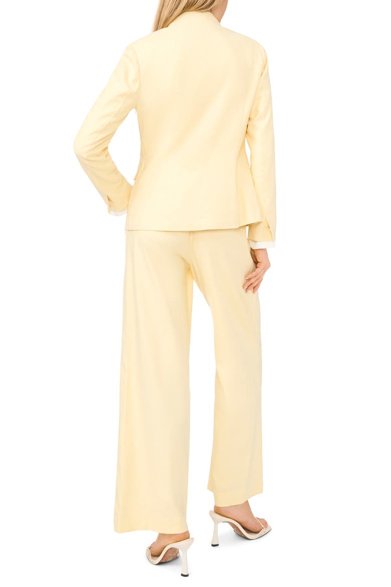 Inverted Lapel Linen Blend Blazer, Alternate, color, PASTEL YELLOW