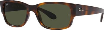 58mm Polarized Rectangular Sunglasses