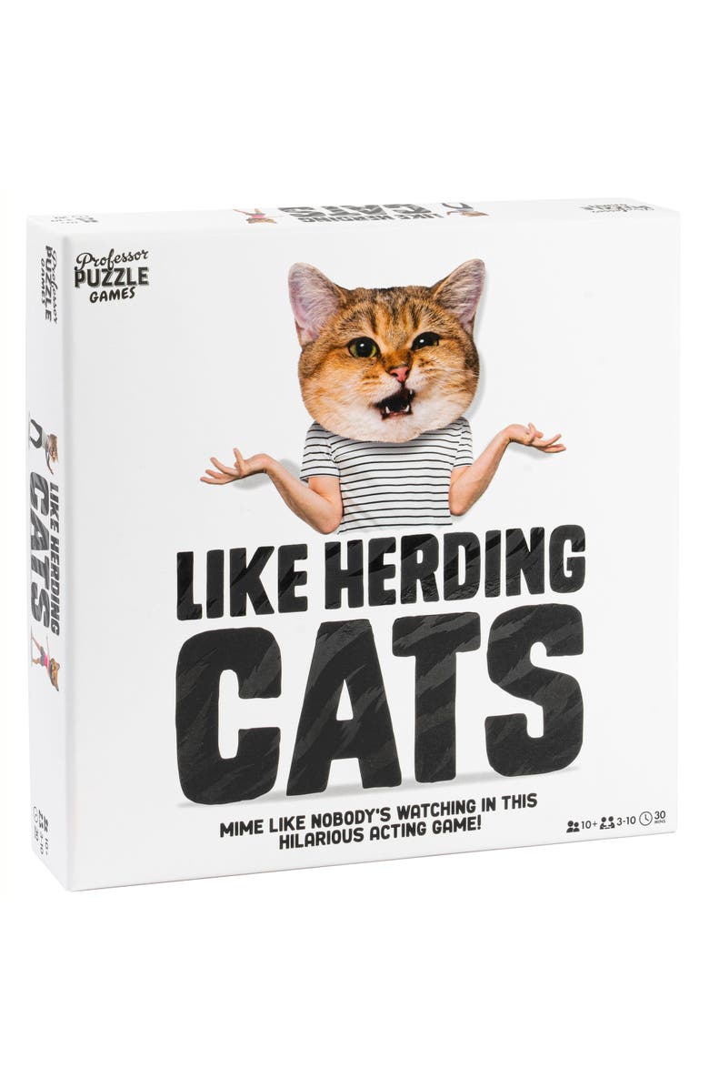 Professor Puzzle Like Herding Cats Charades Party Game, Main, color, Multicolored